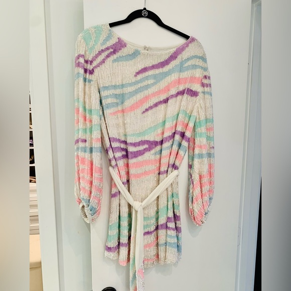 NWT Retrofete Grace Dress Rainbow Zebra XS - Picture 3 of 5